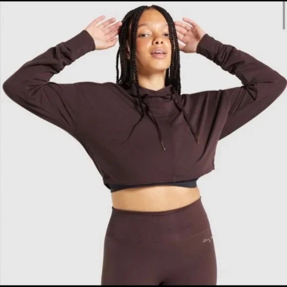 Gymshark Whitney Simmons Recovery Hoodie in Cherry Chocolate